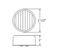13 Led 2-1/2" Round Light (Clearance/Marker) - Red Led/Red Lens - Image 3