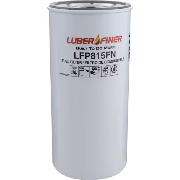 Luberfiner Fuel Filter, Spin-On, Od, 3.81 97Mm, Height, 8.03 204Mm, Id Bottom, 1 In.-12 Thd