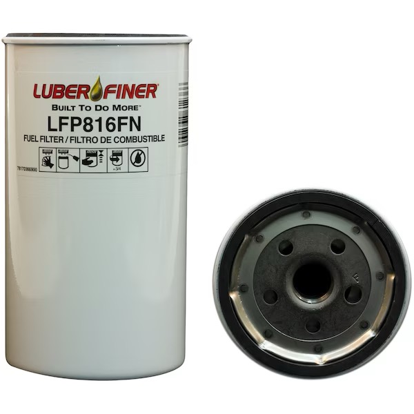 Luberfiner Fuel Filter Heavy Duty 4" Spin-on Od, 3.81 97Mm, Height, 6.84 174Mm, Id Bottom, 13/16-12 Thd