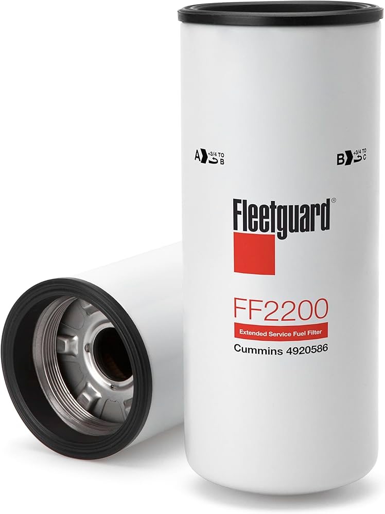 Fleetguard Secondary Spin-On Fuel Filter. Cross Reference With Luberfiner LFF2201
